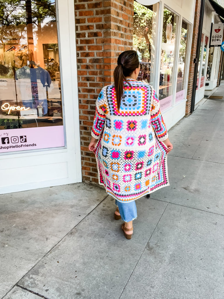 Summer Solstice Cardigan in Multi (S-L)-160 Cardigans/Kimonos-POL-Hello Friends Boutique-Woman's Fashion Boutique Located in Traverse City, MI