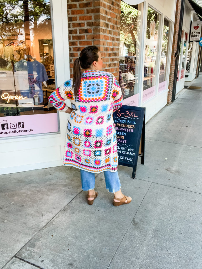 Summer Solstice Cardigan in Multi (S-L)-160 Cardigans/Kimonos-POL-Hello Friends Boutique-Woman's Fashion Boutique Located in Traverse City, MI