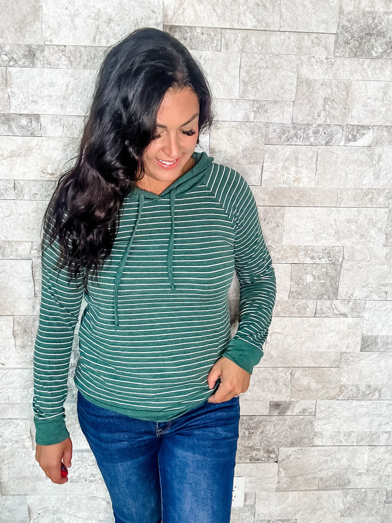 Can't Hold Us Down Top in Hunter Green (S-XL)-110 Long Sleeve-Staccato-Hello Friends Boutique-Woman's Fashion Boutique Located in Traverse City, MI