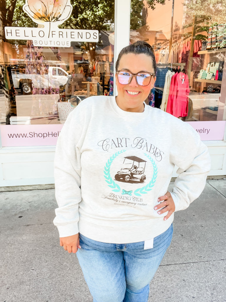Cart Babes Sweatshirt (S-2XL)-130 Graphic Tees-Southern Bliss Company-Hello Friends Boutique-Woman's Fashion Boutique Located in Traverse City, MI