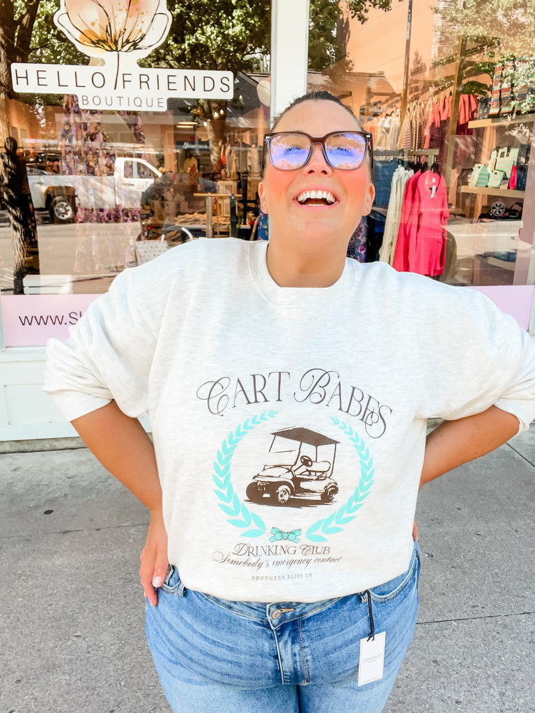 Cart Babes Sweatshirt (S-2XL)-130 Graphic Tees-Southern Bliss Company-Hello Friends Boutique-Woman's Fashion Boutique Located in Traverse City, MI