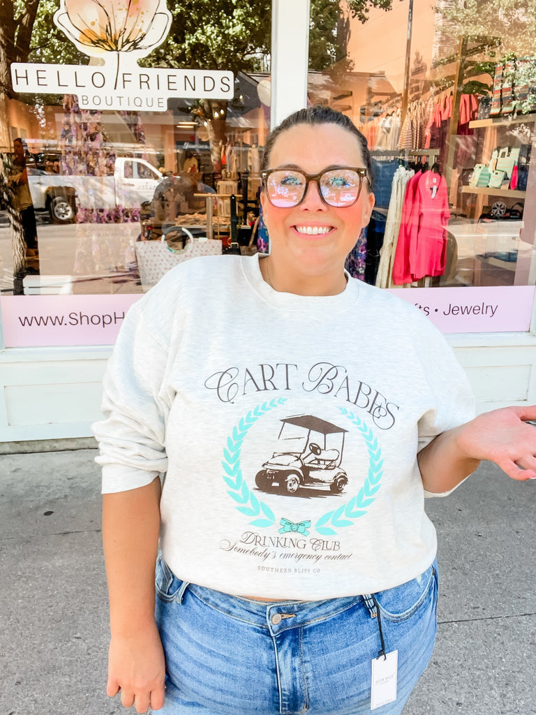 Cart Babes Sweatshirt (S-2XL)-130 Graphic Tees-Southern Bliss Company-Hello Friends Boutique-Woman's Fashion Boutique Located in Traverse City, MI