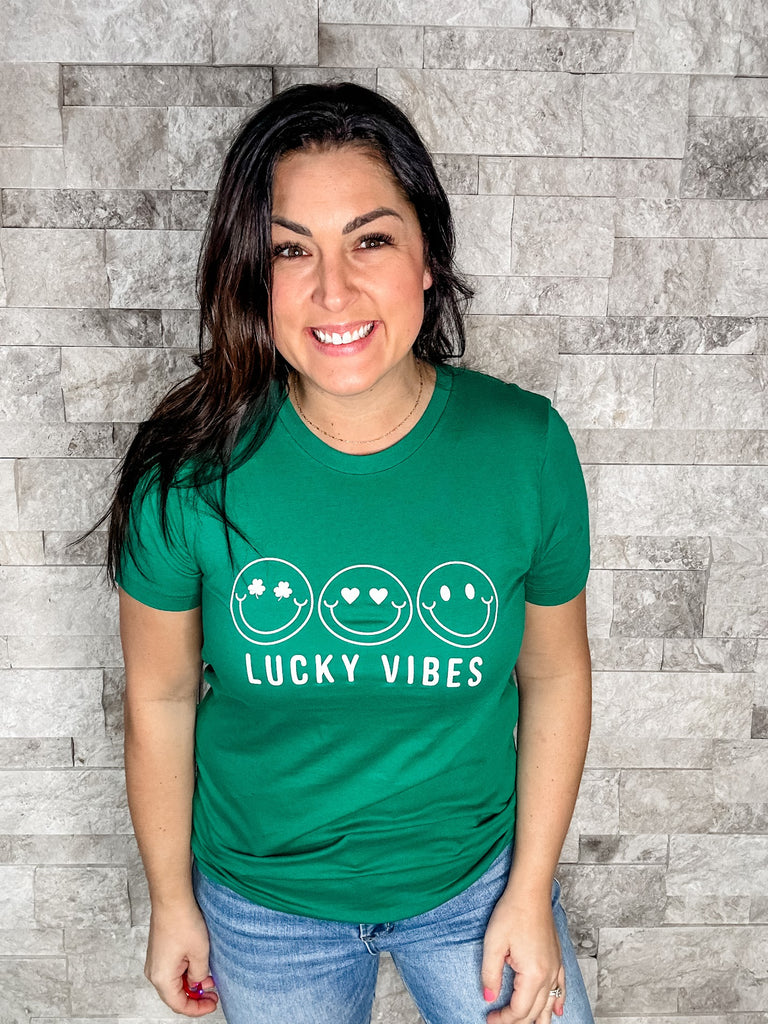 Lucky Vibes Tee (S-3XL)-130 Graphic Tees-STILES TEE CO.-Hello Friends Boutique-Woman's Fashion Boutique Located in Traverse City, MI