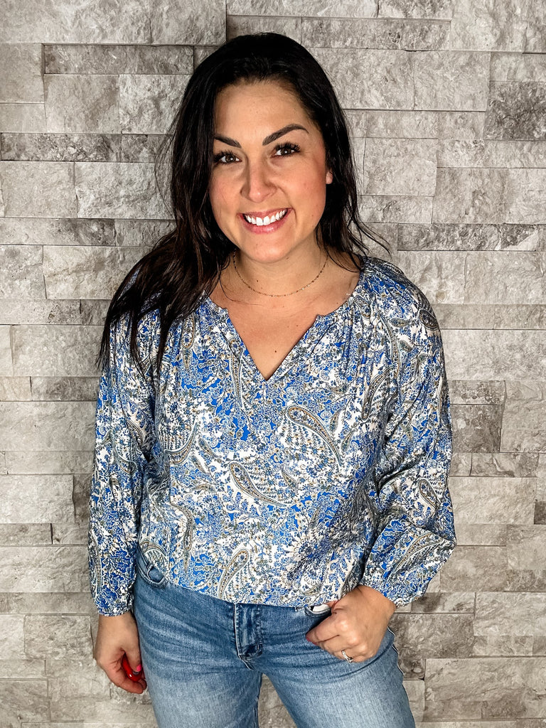 Blooms & Breezes Top (S-3XL)-110 Long Sleeves-Andree By Unit-Hello Friends Boutique-Woman's Fashion Boutique Located in Traverse City, MI