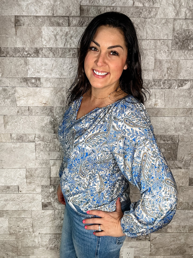 Blooms & Breezes Top (S-3XL)-110 Long Sleeves-Andree By Unit-Hello Friends Boutique-Woman's Fashion Boutique Located in Traverse City, MI