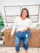 The Wildflower Crop High Waisted Bottoms (0-24W)-200 Denim-Judy Blue-Hello Friends Boutique-Woman's Fashion Boutique Located in Traverse City, MI