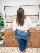 The Wildflower Crop High Waisted Bottoms (0-24W)-200 Denim-Judy Blue-Hello Friends Boutique-Woman's Fashion Boutique Located in Traverse City, MI