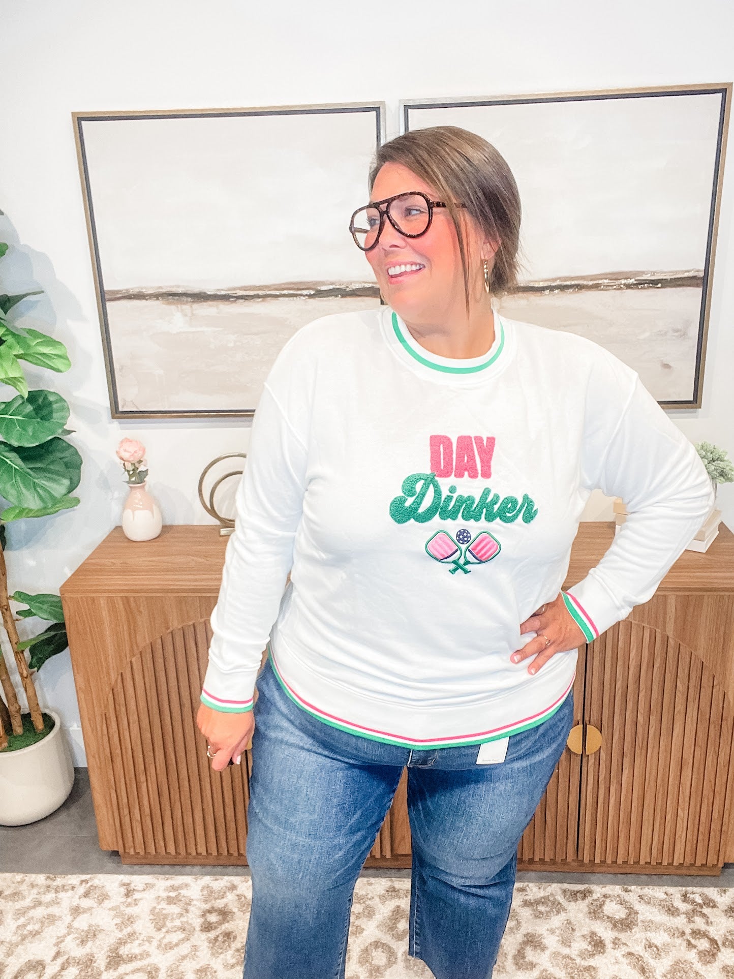 Day Dinker Classic Sweatshirt (S-XL)-130 Graphic Tees-Shiraleah-Hello Friends Boutique-Woman's Fashion Boutique Located in Traverse City, MI