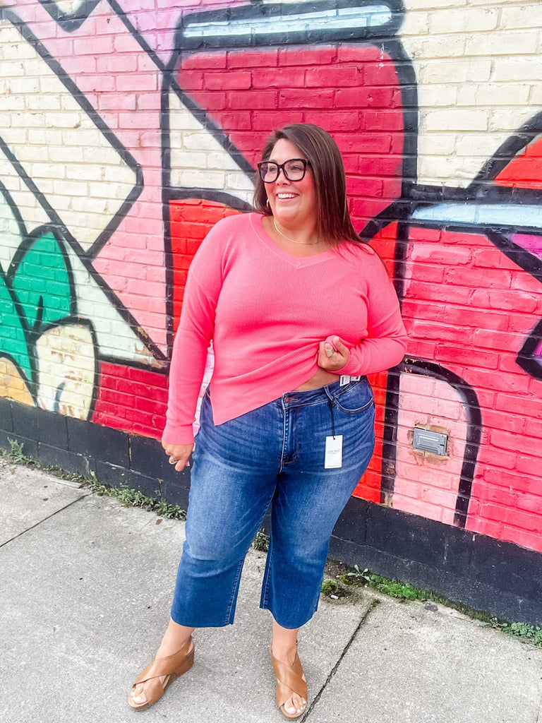 The Wildflower Crop High Waisted Bottoms (0-24W)-200 Denim-Judy Blue-Hello Friends Boutique-Woman's Fashion Boutique Located in Traverse City, MI