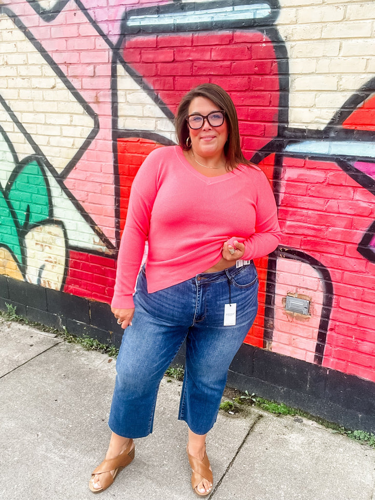 The Wildflower Crop High Waisted Bottoms (0-24W)-200 Denim-Judy Blue-Hello Friends Boutique-Woman's Fashion Boutique Located in Traverse City, MI