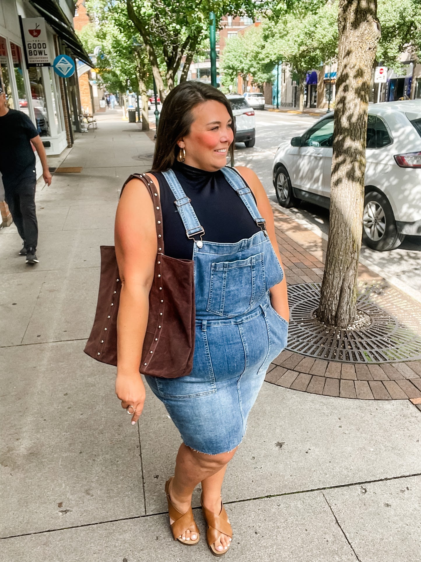 Whiskey Glasses Overall Skirt (S-3XL)-200 Denim-Judy Blue-Hello Friends Boutique-Woman's Fashion Boutique Located in Traverse City, MI