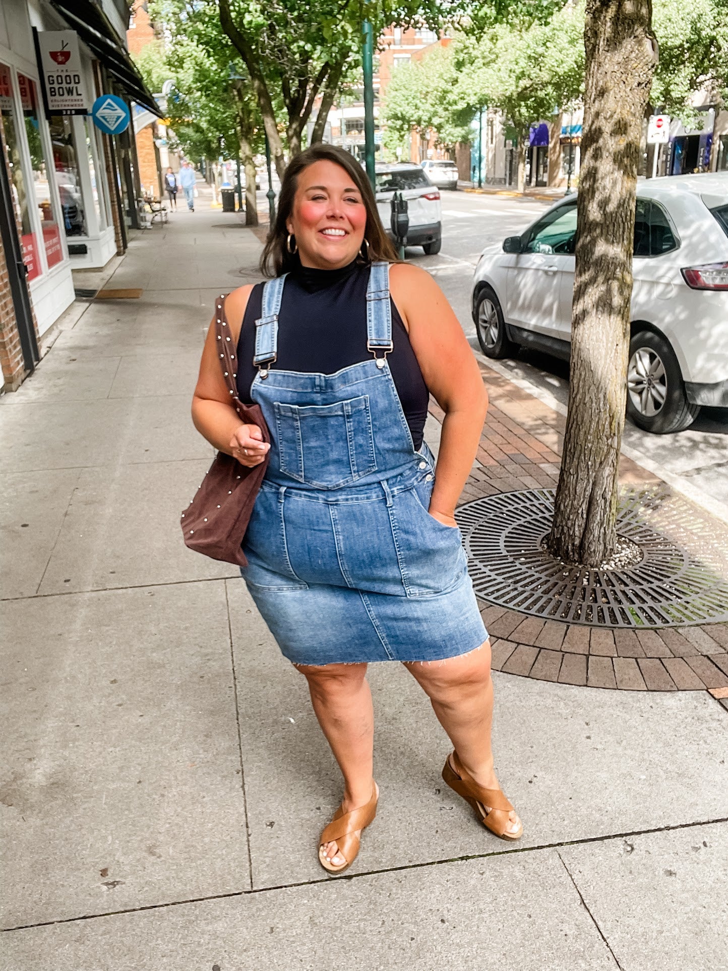 Whiskey Glasses Overall Skirt (S-3XL)-200 Denim-Judy Blue-Hello Friends Boutique-Woman's Fashion Boutique Located in Traverse City, MI