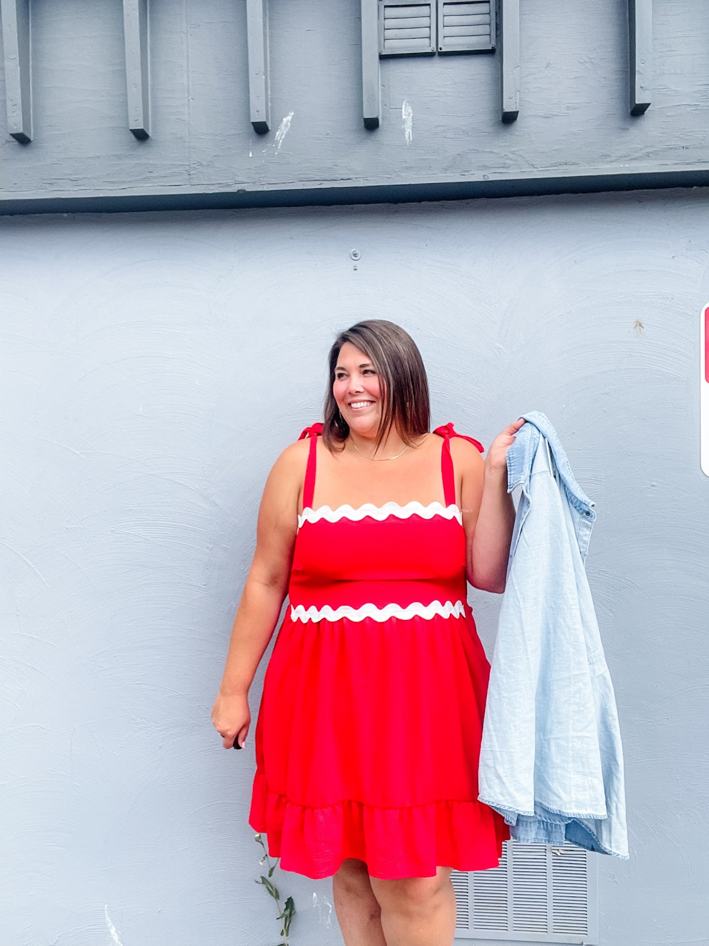 Cherry Ribbon Daydress (S-3XL)-180 Dresses-KORI-Hello Friends Boutique-Woman's Fashion Boutique Located in Traverse City, MI