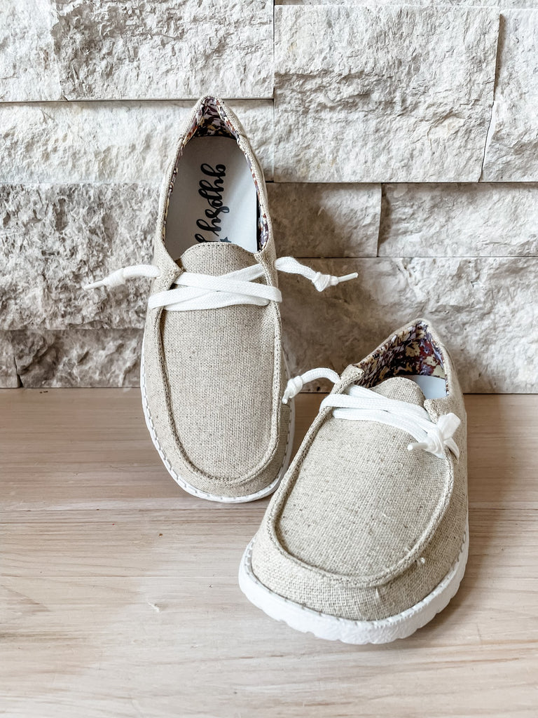 Holly Canvas in Natural Sneakers (6-11)-250 Shoes-GYPSY JAZZ-Hello Friends Boutique-Woman's Fashion Boutique Located in Traverse City, MI