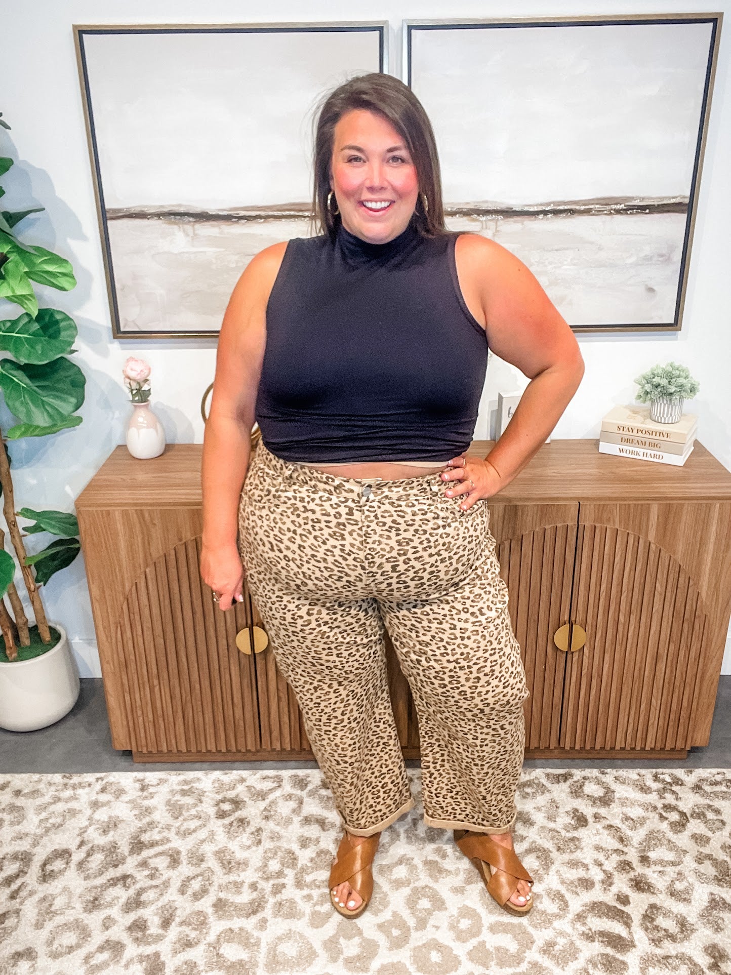 Wild Streak High-Rise Crop Barrel Jeans (0-15, 1X-3X)-200 Denim-RISEN-Hello Friends Boutique-Woman's Fashion Boutique Located in Traverse City, MI