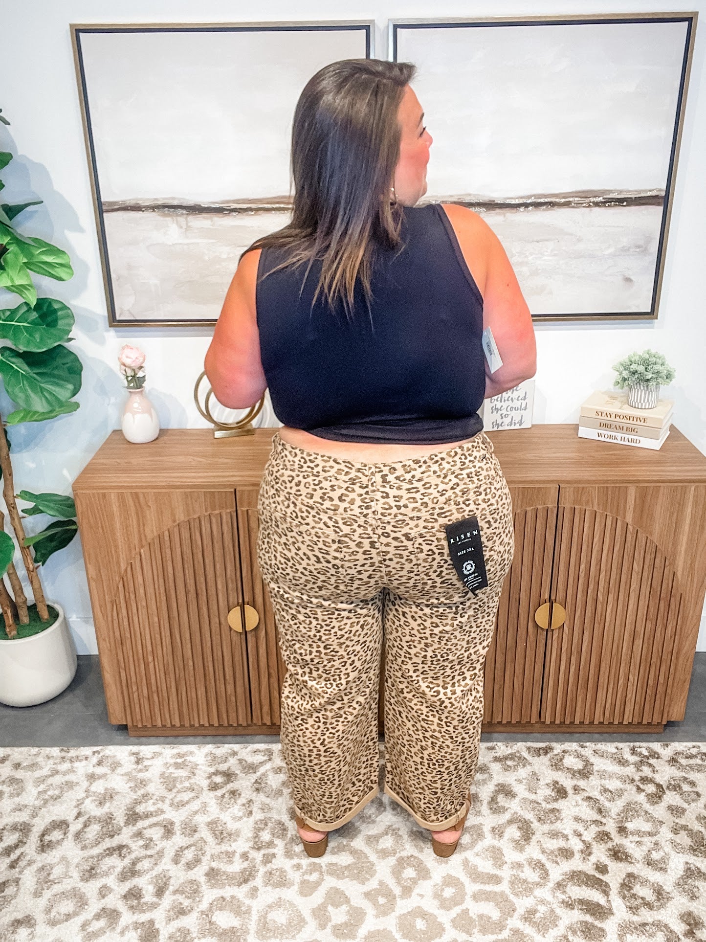 Wild Streak High-Rise Crop Barrel Jeans (0-15, 1X-3X)-200 Denim-RISEN-Hello Friends Boutique-Woman's Fashion Boutique Located in Traverse City, MI