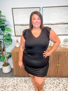 The Little Black Ruffle Dress (S-XL)-180 Dresses-Staccato-Hello Friends Boutique-Woman's Fashion Boutique Located in Traverse City, MI