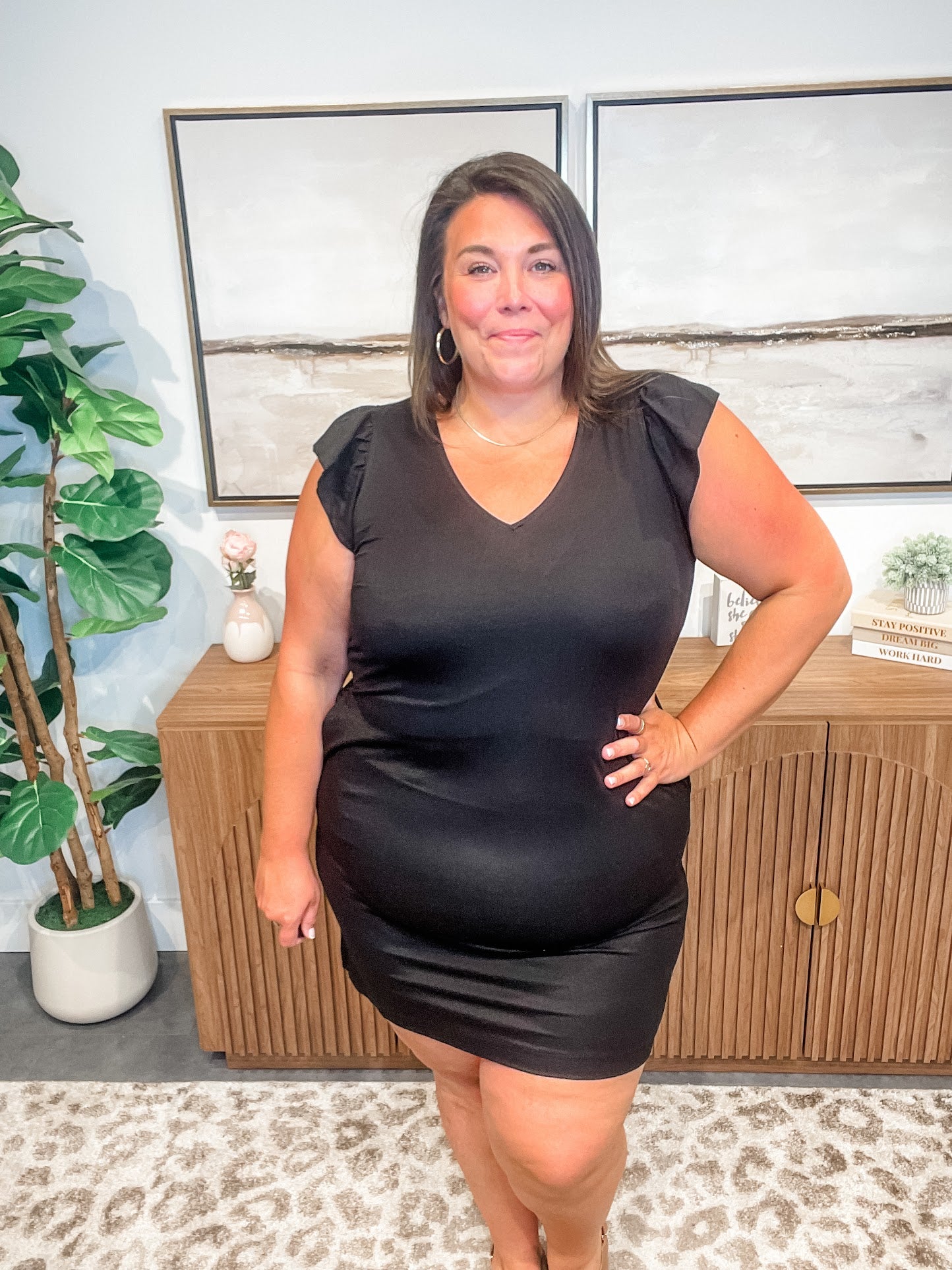 The Little Black Ruffle Dress (S-XL)-180 Dresses-Staccato-Hello Friends Boutique-Woman's Fashion Boutique Located in Traverse City, MI