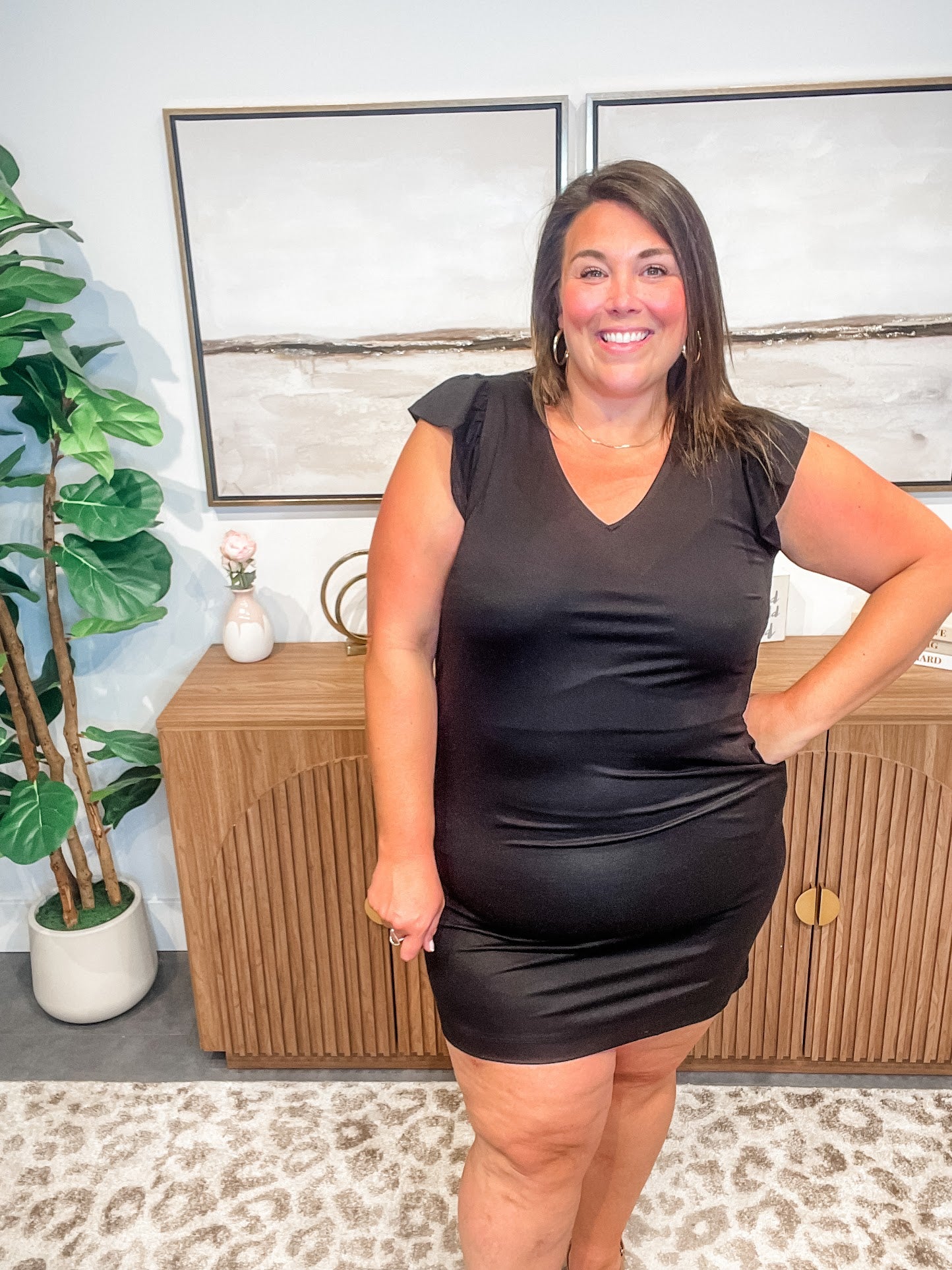 The Little Black Ruffle Dress (S-XL)-180 Dresses-Staccato-Hello Friends Boutique-Woman's Fashion Boutique Located in Traverse City, MI