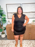 The Little Black Ruffle Dress (S-XL)-180 Dresses-Staccato-Hello Friends Boutique-Woman's Fashion Boutique Located in Traverse City, MI