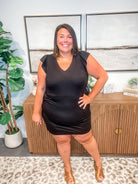 The Little Black Ruffle Dress (S-XL)-180 Dresses-Staccato-Hello Friends Boutique-Woman's Fashion Boutique Located in Traverse City, MI