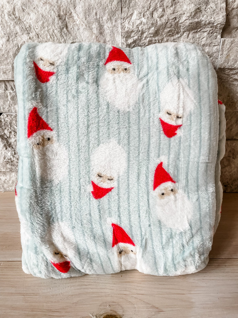 Jolly Santa Throw Blanket-300 Treats/Gift-The Royal Standard - faire-Hello Friends Boutique-Woman's Fashion Boutique Located in Traverse City, MI