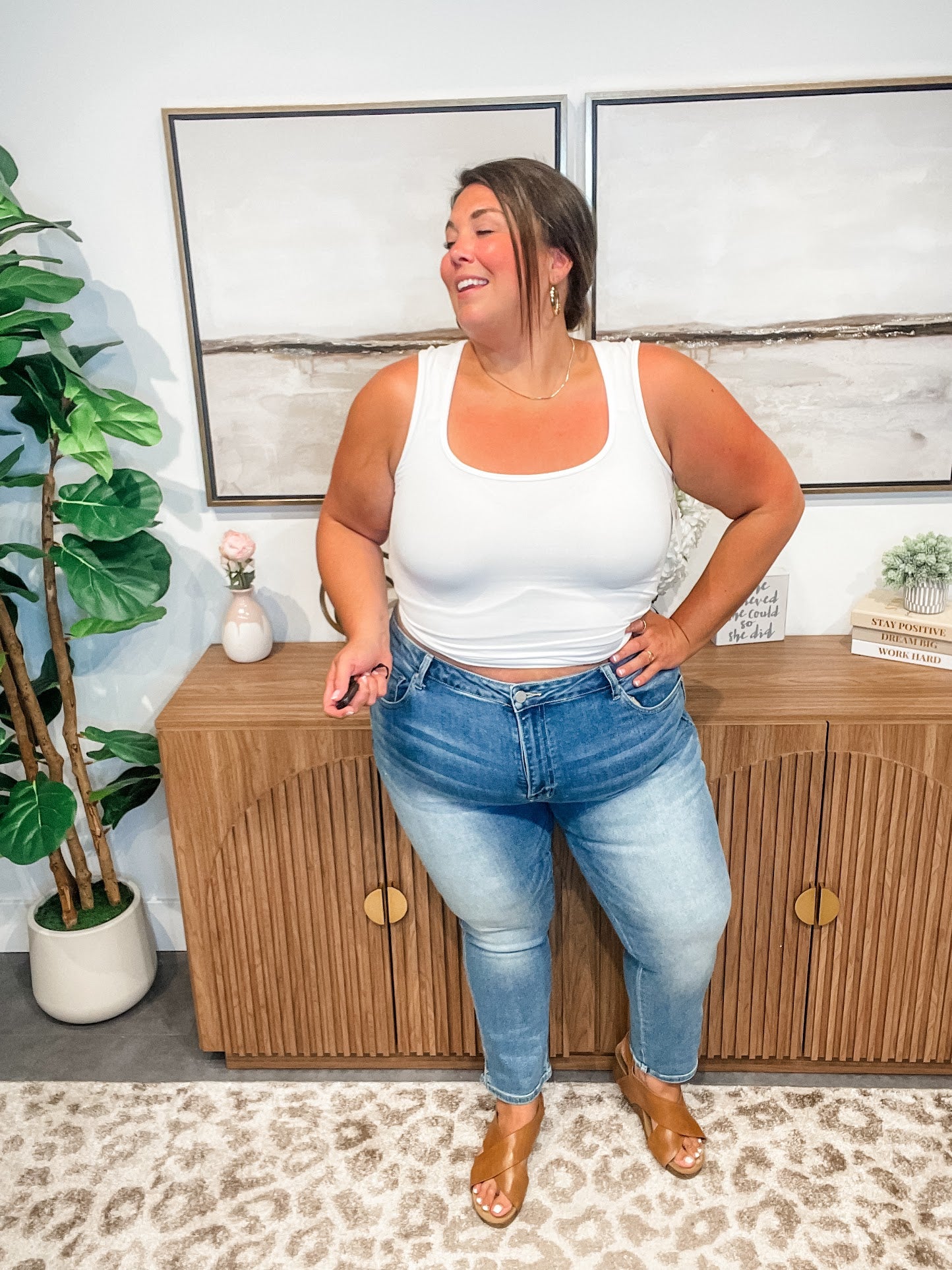 Can't Bring Me Down Mid Rise Skinny Denim (0-15, 1X-3X)-200 Denim-RISEN-Hello Friends Boutique-Woman's Fashion Boutique Located in Traverse City, MI