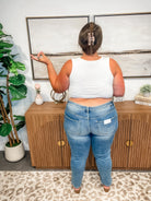 Can't Bring Me Down Mid Rise Skinny Denim (0-15, 1X-3X)-200 Denim-RISEN-Hello Friends Boutique-Woman's Fashion Boutique Located in Traverse City, MI
