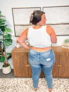 Can't Bring Me Down Mid Rise Skinny Denim (0-15, 1X-3X)-200 Denim-RISEN-Hello Friends Boutique-Woman's Fashion Boutique Located in Traverse City, MI