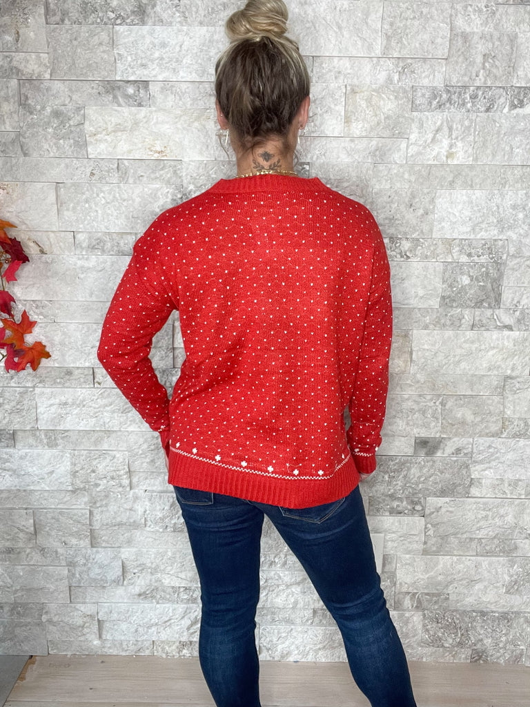 Beautiful Memories Pullover in Red (S-XL)-140 Sweaters-Staccato-Hello Friends Boutique-Woman's Fashion Boutique Located in Traverse City, MI