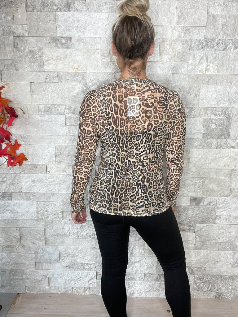 Dress It Up Top in Cheetah (S/M-2XL)-110 Long Sleeve-Blakeley-Hello Friends Boutique-Woman's Fashion Boutique Located in Traverse City, MI