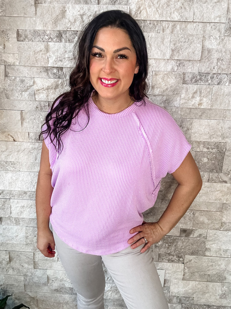 My Golden Hour Top in Lilac (S-3XL)-100 Short Sleeve-Andree By Unit-Hello Friends Boutique-Woman's Fashion Boutique Located in Traverse City, MI