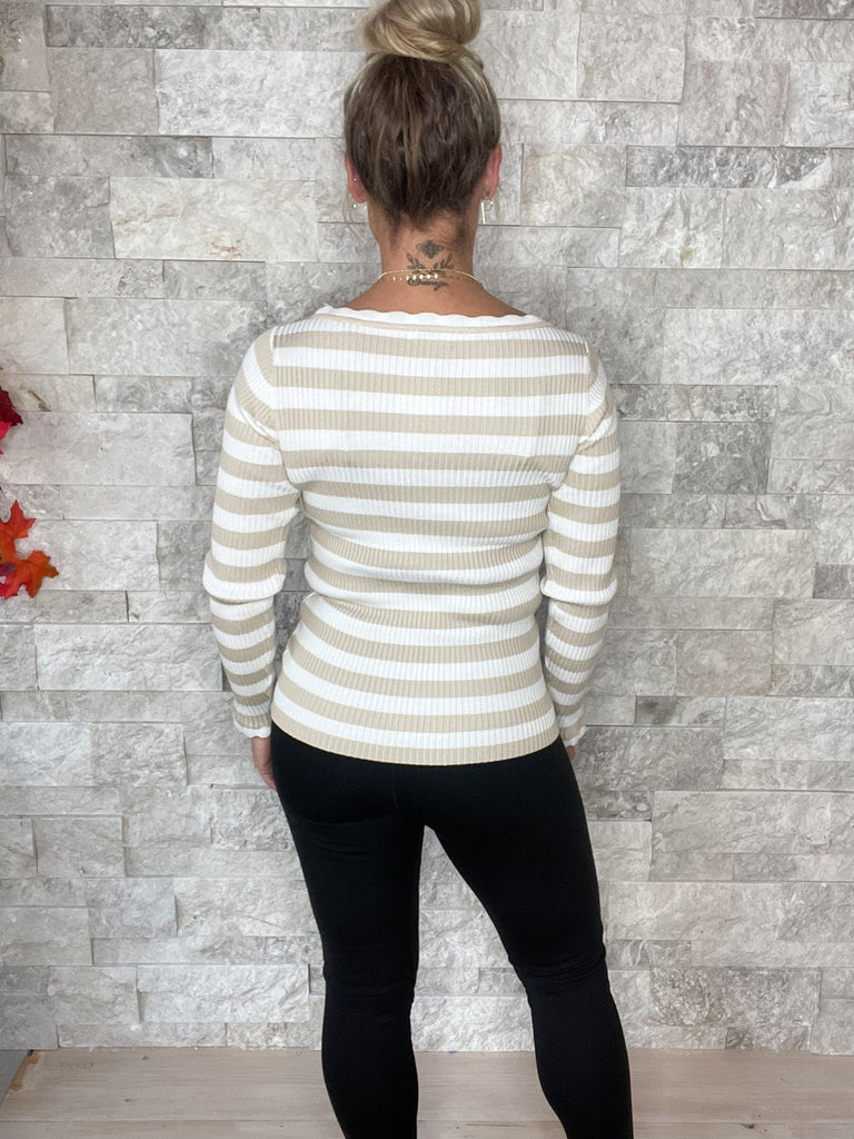 What A Wonderful World Top (S-3XL)-110 Long Sleeve-White Birch-Hello Friends Boutique-Woman's Fashion Boutique Located in Traverse City, MI