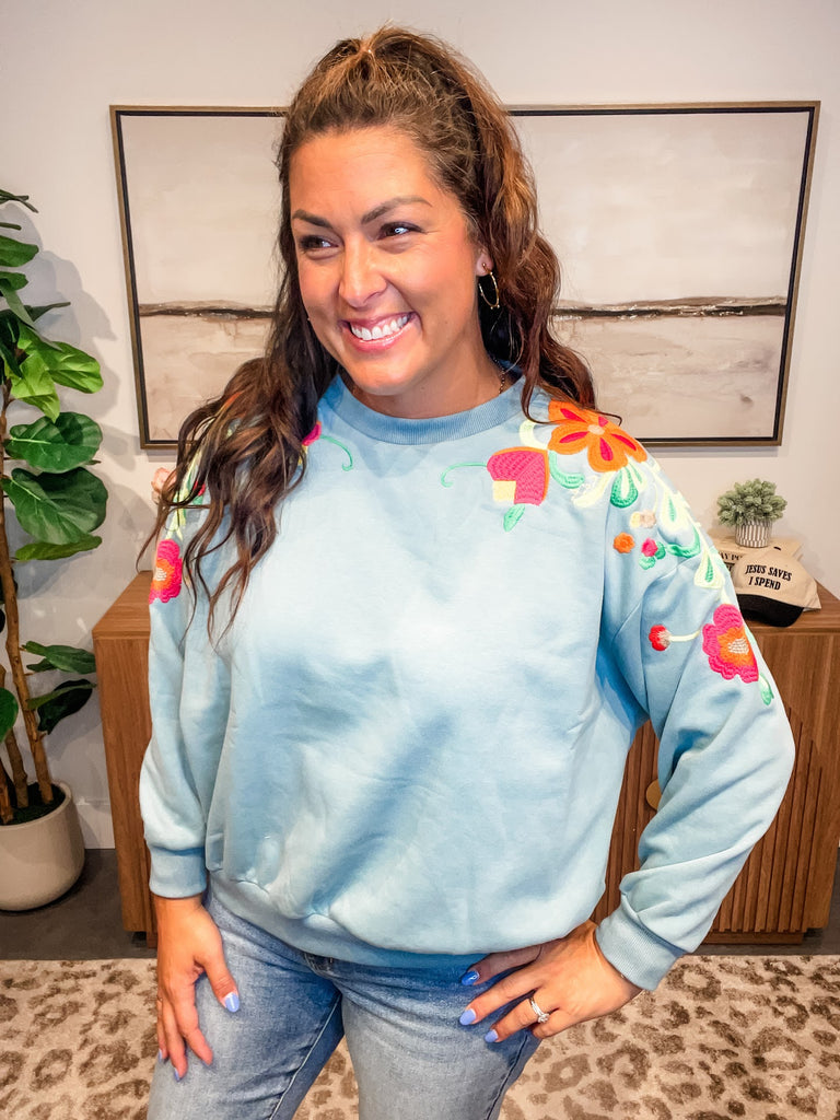Wildflower Whimsy Pullover (S-L)-100 Short Sleeve-Sew In Love-Hello Friends Boutique-Woman's Fashion Boutique Located in Traverse City, MI