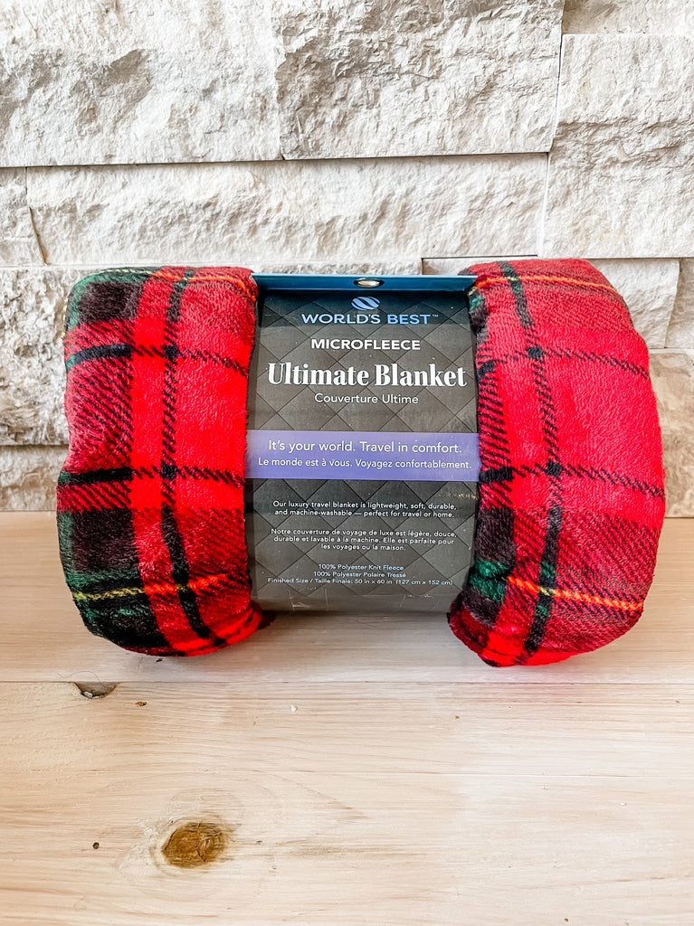 Ultimate Fleece Travel Blanket in Red-300 Treats/Gift-Wolf Essentials - faire-Hello Friends Boutique-Woman's Fashion Boutique Located in Traverse City, MI