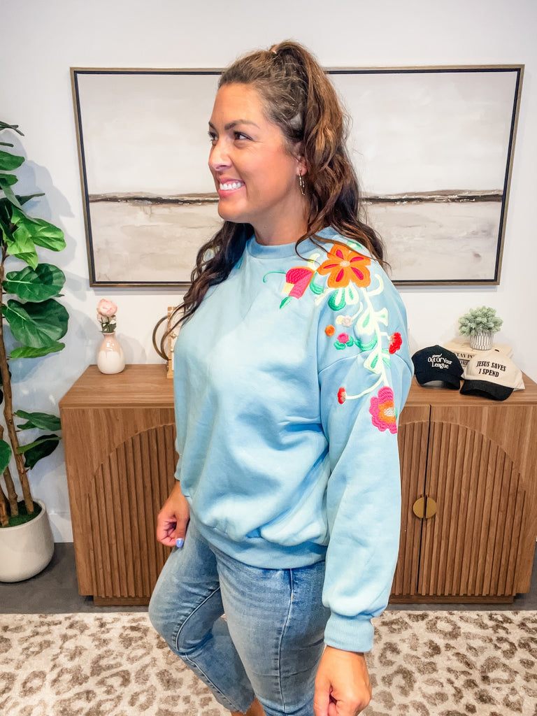 Wildflower Whimsy Pullover (S-L)-100 Short Sleeve-Sew In Love-Hello Friends Boutique-Woman's Fashion Boutique Located in Traverse City, MI