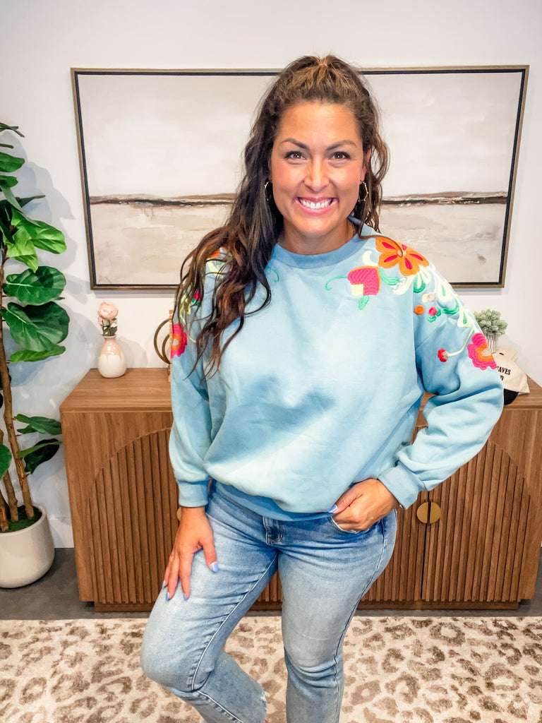Wildflower Whimsy Pullover (S-L)-100 Short Sleeve-Sew In Love-Hello Friends Boutique-Woman's Fashion Boutique Located in Traverse City, MI