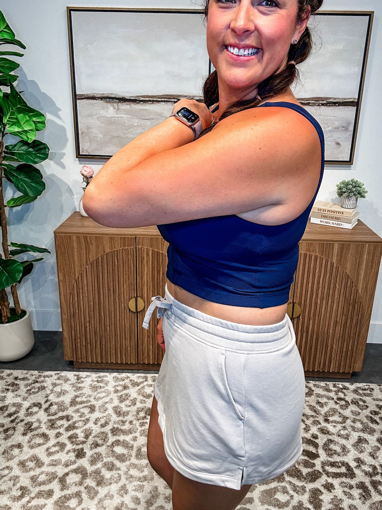 Got Your Back Skort in Lt Taupe (S-3XL)-220 Shorts/Skirts/Skorts-Rae Mode-Hello Friends Boutique-Woman's Fashion Boutique Located in Traverse City, MI