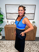Cool Flow Scuba Maxi Skirt (S-3XL)-220 Shorts/Skirts/Skorts-Rae Mode-Hello Friends Boutique-Woman's Fashion Boutique Located in Traverse City, MI