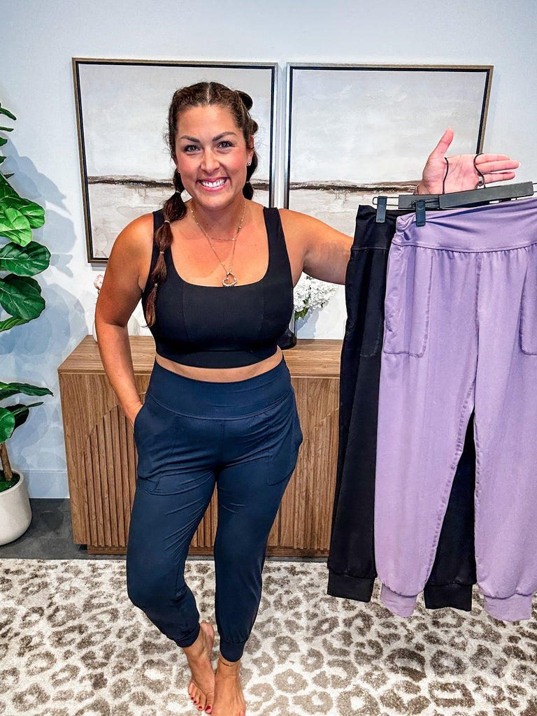 CloudEase High Waist Joggers (S-3XL)-210 Leggings/Joggers-Rae Mode-Hello Friends Boutique-Woman's Fashion Boutique Located in Traverse City, MI