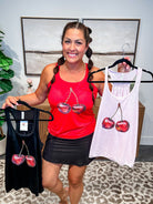 Hello Cherry Babe Racerback Tank (S-2XL)-120 Sleeveless-SSACTIVE-Hello Friends Boutique-Woman's Fashion Boutique Located in Traverse City, MI