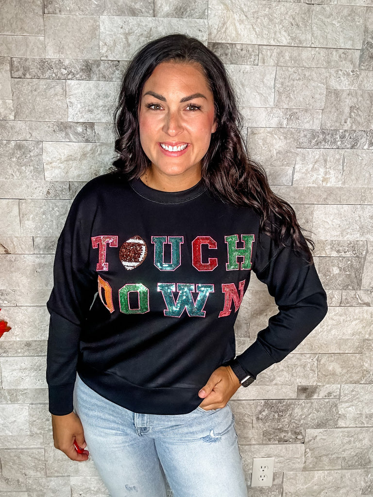 Touchdown Top (S-3XL)-110 Long Sleeves-White Birch-Hello Friends Boutique-Woman's Fashion Boutique Located in Traverse City, MI