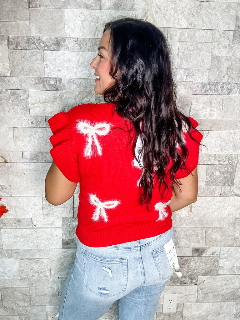 Sweet Talker Top in Red (S-L)-100 Short Sleeve-GILLI-Hello Friends Boutique-Woman's Fashion Boutique Located in Traverse City, MI