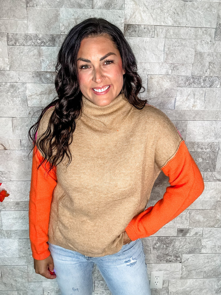 Mile After Mile Sweater in Latte (S-XL)-140 Sweaters-BIBI-Hello Friends Boutique-Woman's Fashion Boutique Located in Traverse City, MI