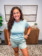 Mentally On The Beach Set (S-3XL)-100 Short Sleeve-Southern Bliss Company-Hello Friends Boutique-Woman's Fashion Boutique Located in Traverse City, MI