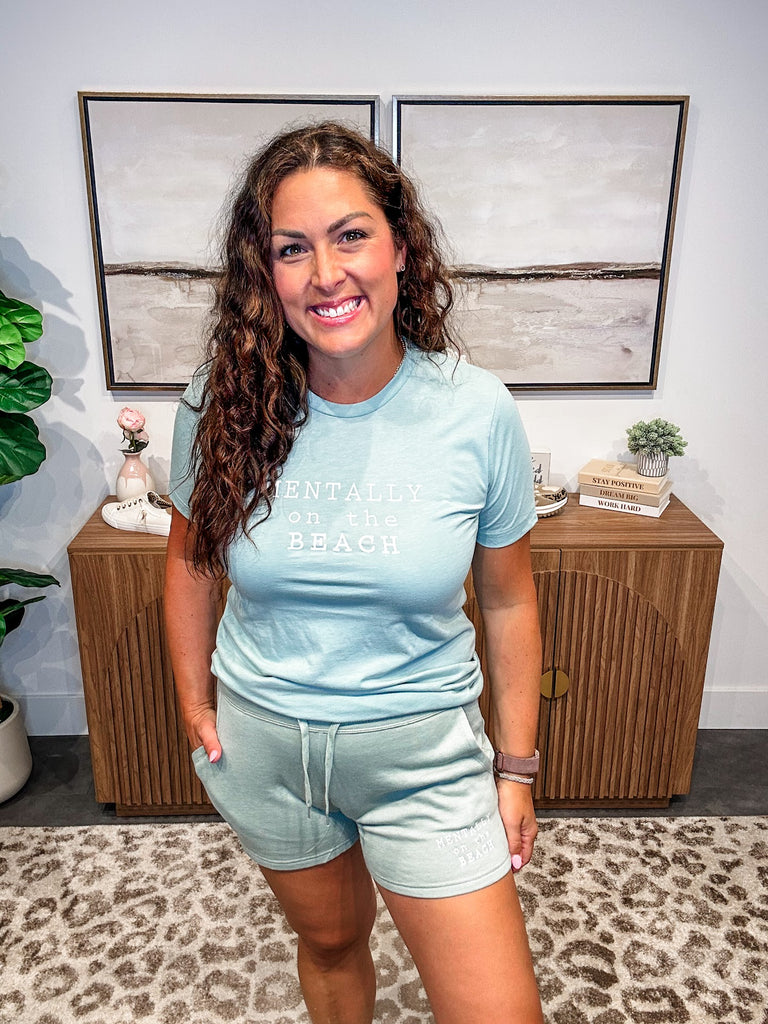Mentally On The Beach Set (S-3XL)-100 Short Sleeve-Southern Bliss Company-Hello Friends Boutique-Woman's Fashion Boutique Located in Traverse City, MI