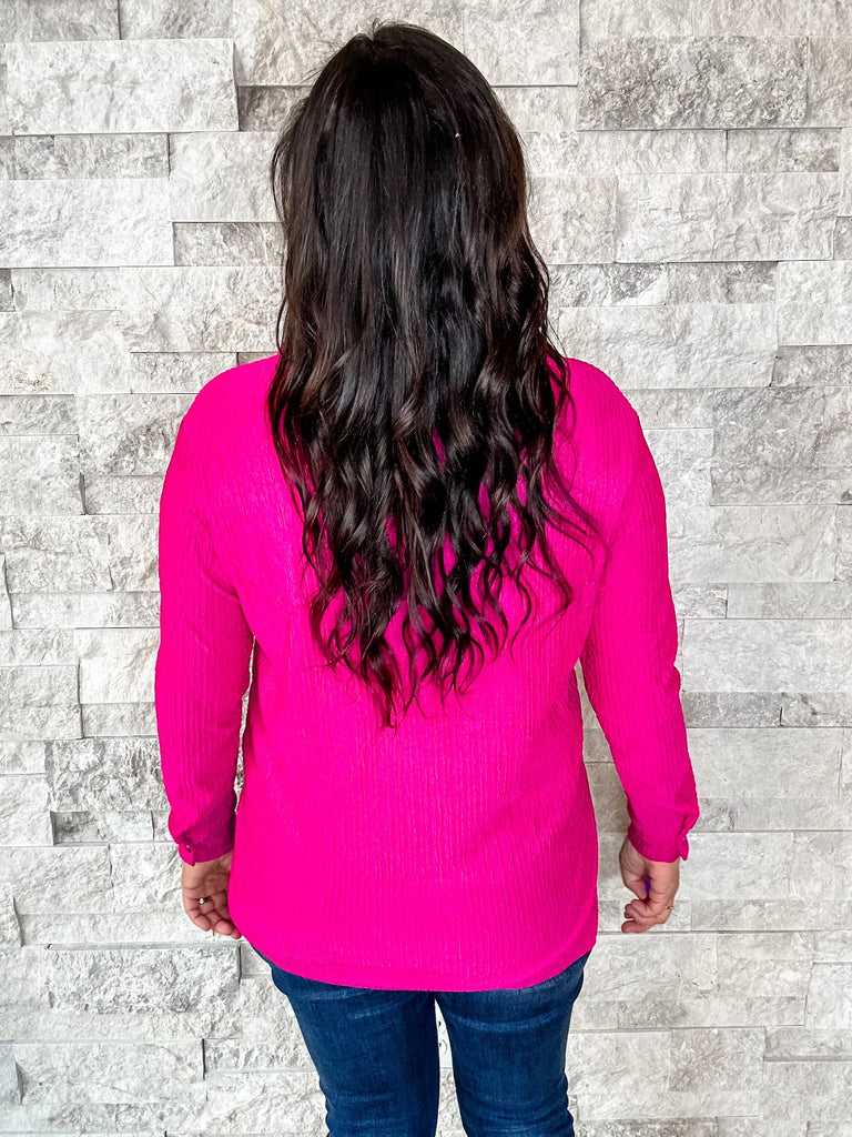 The Enchanted Top in Fuchsia (S-3XL)-110 Long Sleeves-Sew In Love-Hello Friends Boutique-Woman's Fashion Boutique Located in Traverse City, MI