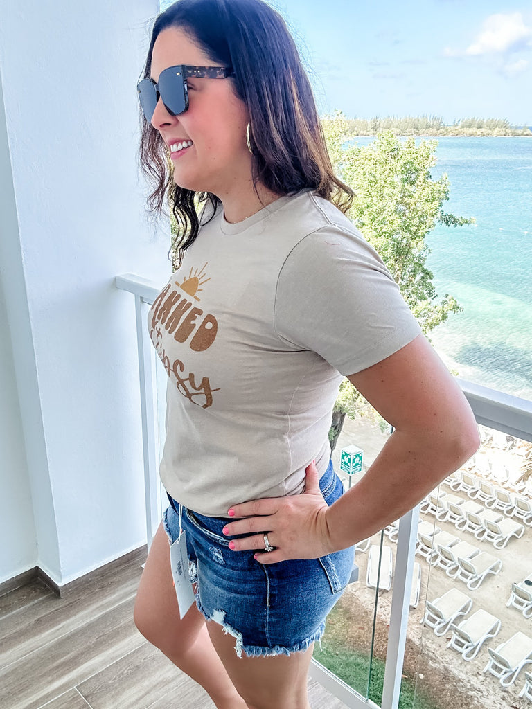 Tanned & Tipsy Tee (S-2XL)-130 Graphic Tees-SIMPLY TEES-Hello Friends Boutique-Woman's Fashion Boutique Located in Traverse City, MI