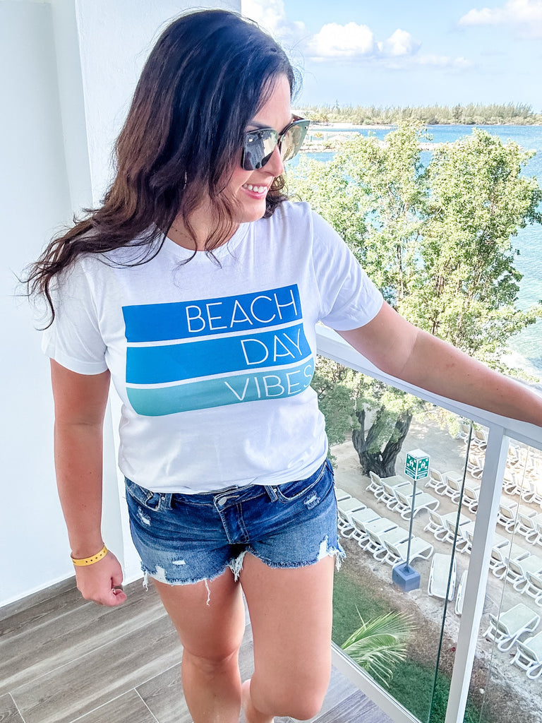 Beach Day Vibes Tee (S-2XL)-130 Graphic Tees-SIMPLY TEES-Hello Friends Boutique-Woman's Fashion Boutique Located in Traverse City, MI