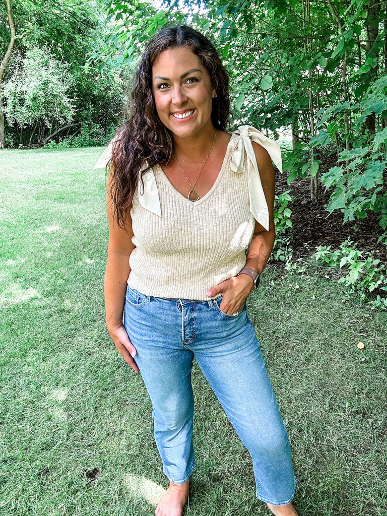 Finer Things Tummy Control Straight Pants (0-15)-200 Denim-RISEN-Hello Friends Boutique-Woman's Fashion Boutique Located in Traverse City, MI